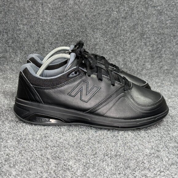 New Balance 813 Walking Shoes Womens Size 9.5 4E Black Leather Low Lace Athletic - Picture 1 of 14